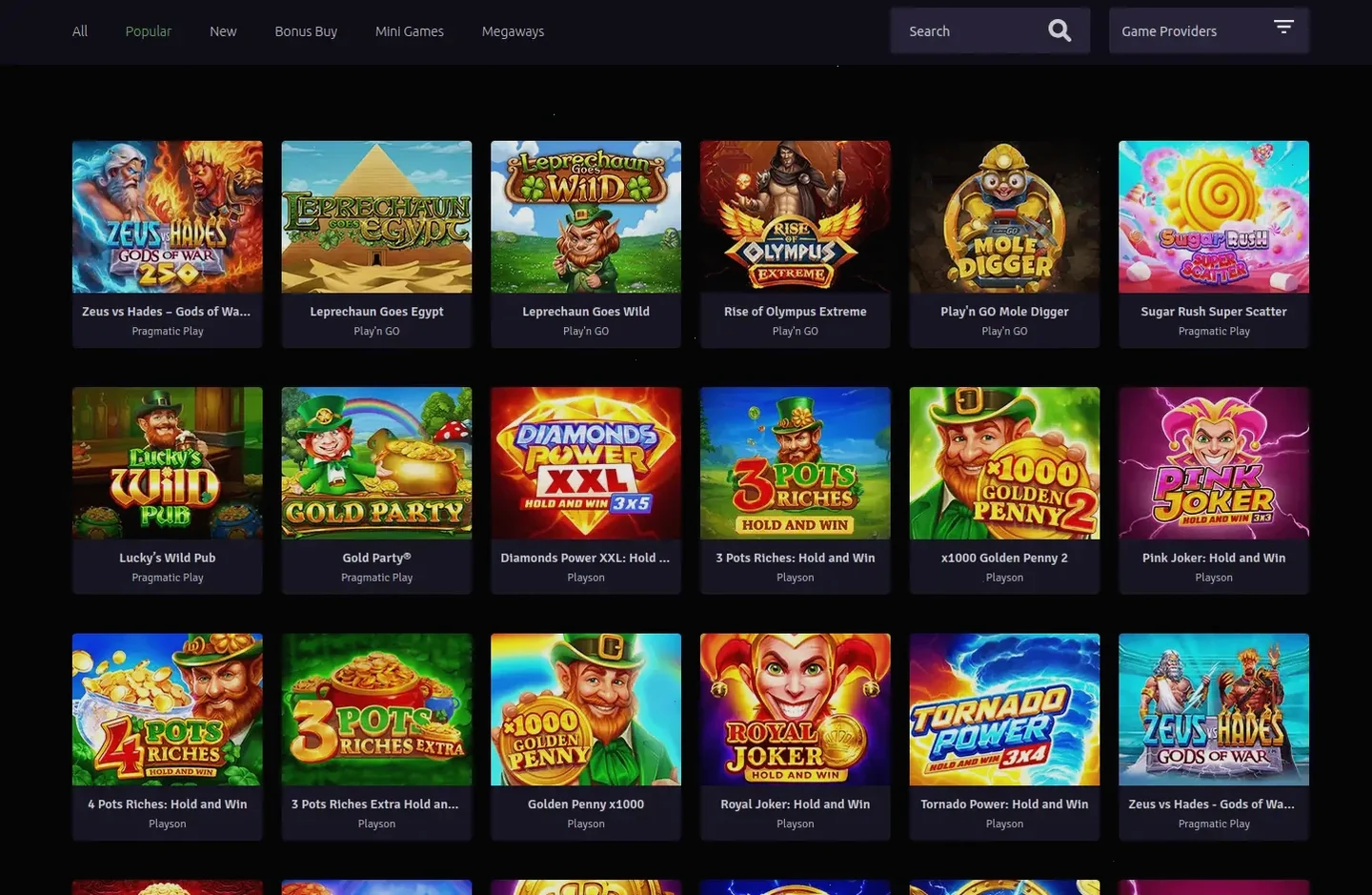 Kingdom Casino Spielangebot